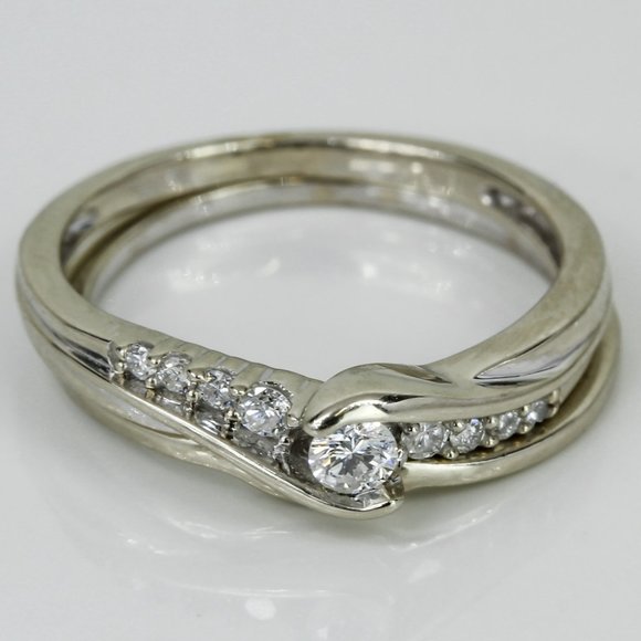 Jewelry - 10k White Gold Diamond Wedding Set